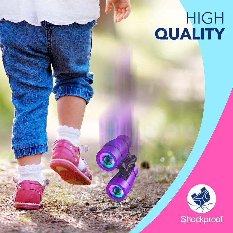 LET'SGO Girls Toys Age 3-7: LET'S GO! Compact Bird Watching Binoculars for Kids Ages 3 4 5 6 7 Year Old Girl Boy Gifts Idea Outside Travel Educational Toy for Kid Preschool Toddler Stocking Stuffers - Image 4